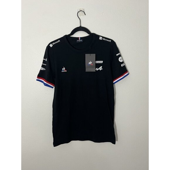 NWT Le Coq Sportif F1 Team Alpine Shirt Size Small Black - Picture 1 of 13
